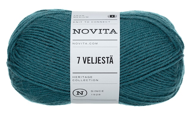 7 Veljestä Lanka Villasekoite 100 g lumous 185 Novita