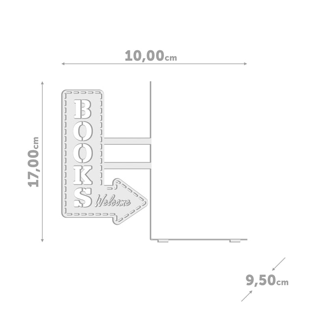 Produktbilde 4 for Bookend Bookshop Svart Metall Balvi