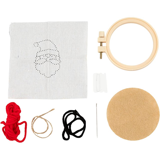 Produktbilde 3 for Mini DIY Kit Brodering, Julenisse, 1 pk.