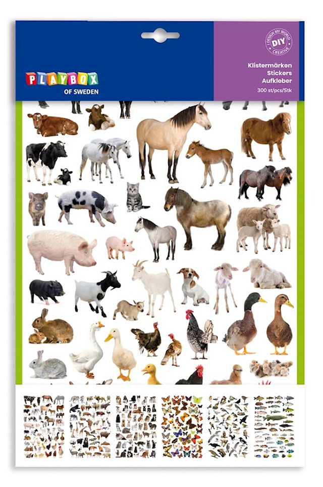 Eläintarrat 300 kpl Playbox