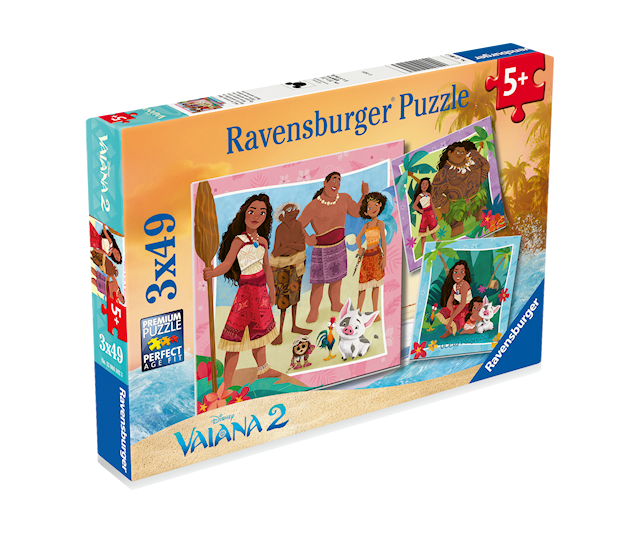 Produktbilde 2 for Disney Vaiana 2 3x49p Ravensburger