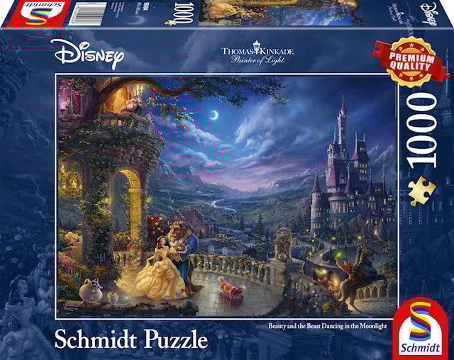 Produktbilde 1 for Disney The Beauty and the Beast Dancing Thomas Kinkade Puslespill 1000 brikker Schmidt