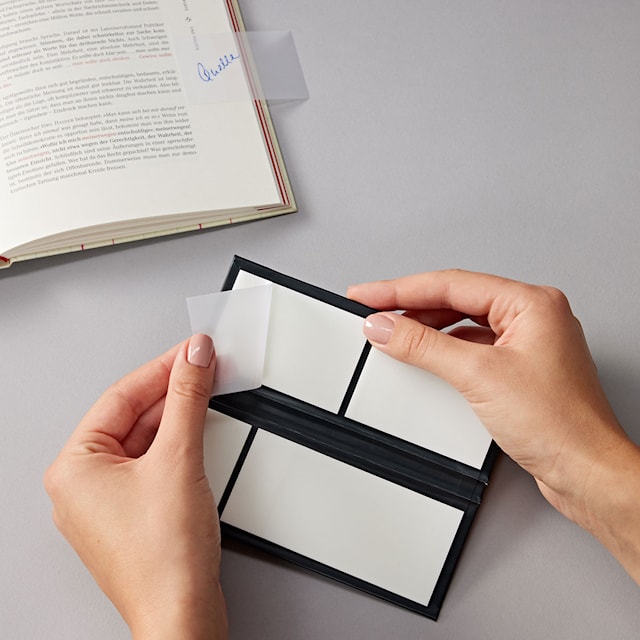 Produktbilde 4 for Notisfliker transparente i PP tre størrelser 200 stk Semikolon