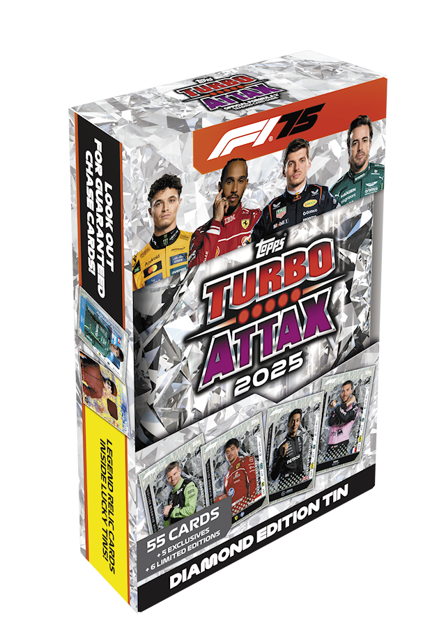 FORMULA 1 TURBO ATTAX MEGA TIN DIAMOND TOPPS
