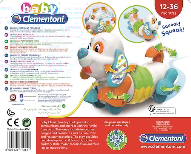 Produktbild 4 för Dragleksak Pull Along Dog, Baby Clementoni