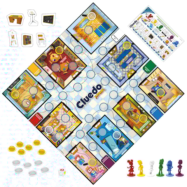 Produktbild 2 för Cluedo Junior 2 Games in 1 (SE/FI)