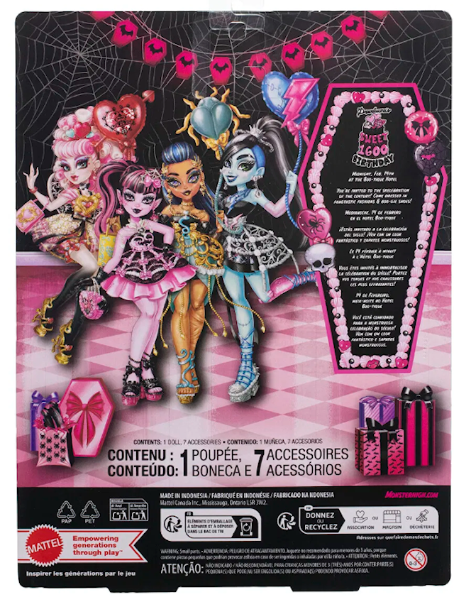 Produktbild 5 för Monster High Scary Sweet Birthday Modedocka Frankie