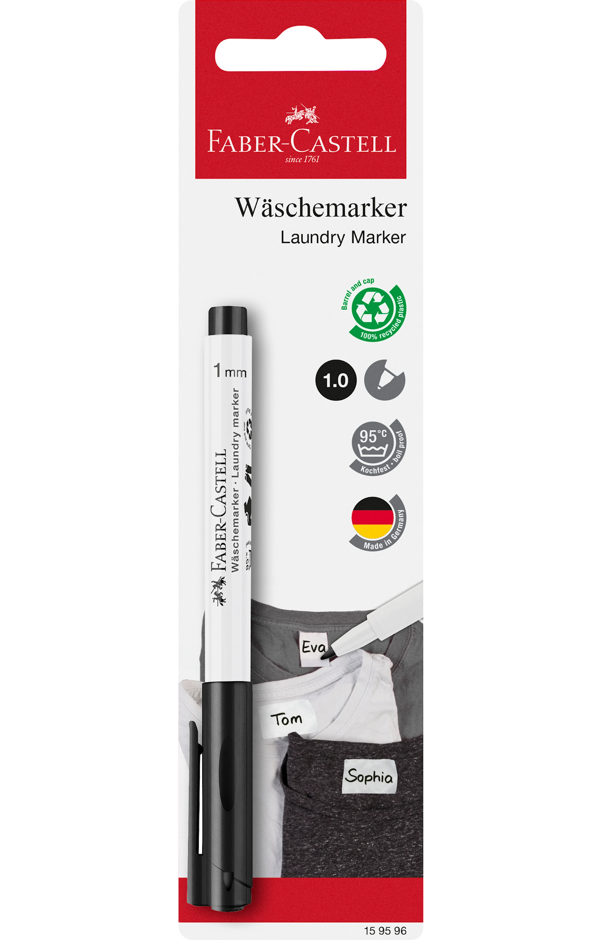 Tuotekuva ille Tekstiilikynä Musta Faber-Castell