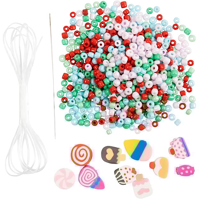 Produktbilde 4 for Mini DIY Kit Smykker, Elastisk armbånd og ring, 1 pk.