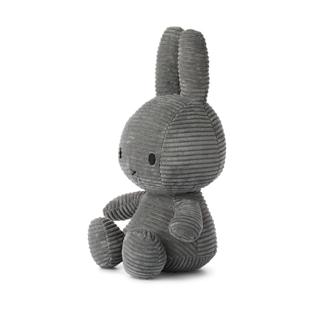 Miffy ECO Corduroy Pehmolelu 33 cm Tummanharmaa Bon Ton Toys