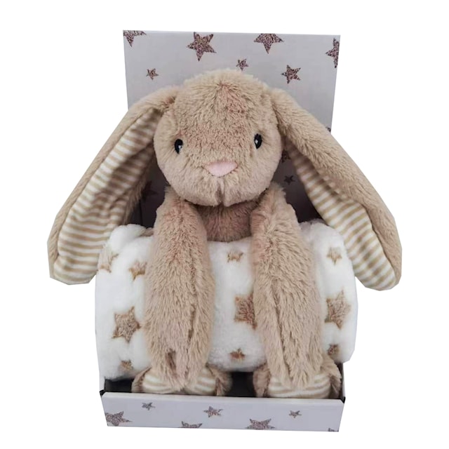 Fleecepledd Beige Stjerne Og Kosekanin Beige Carlo Baby