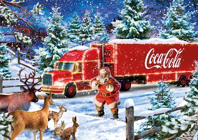 Tuotekuva 2 - Coca Cola Christmas Truck Palapeli 1000 Palaa Schmidt