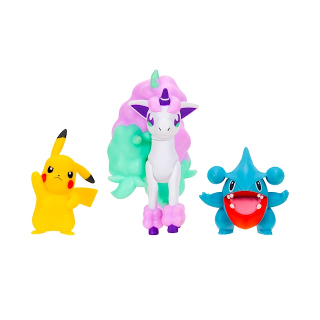 Produktbild 1 för Pikachu/Gible/Ponyta Battle Figurer 3-pack Pokémon