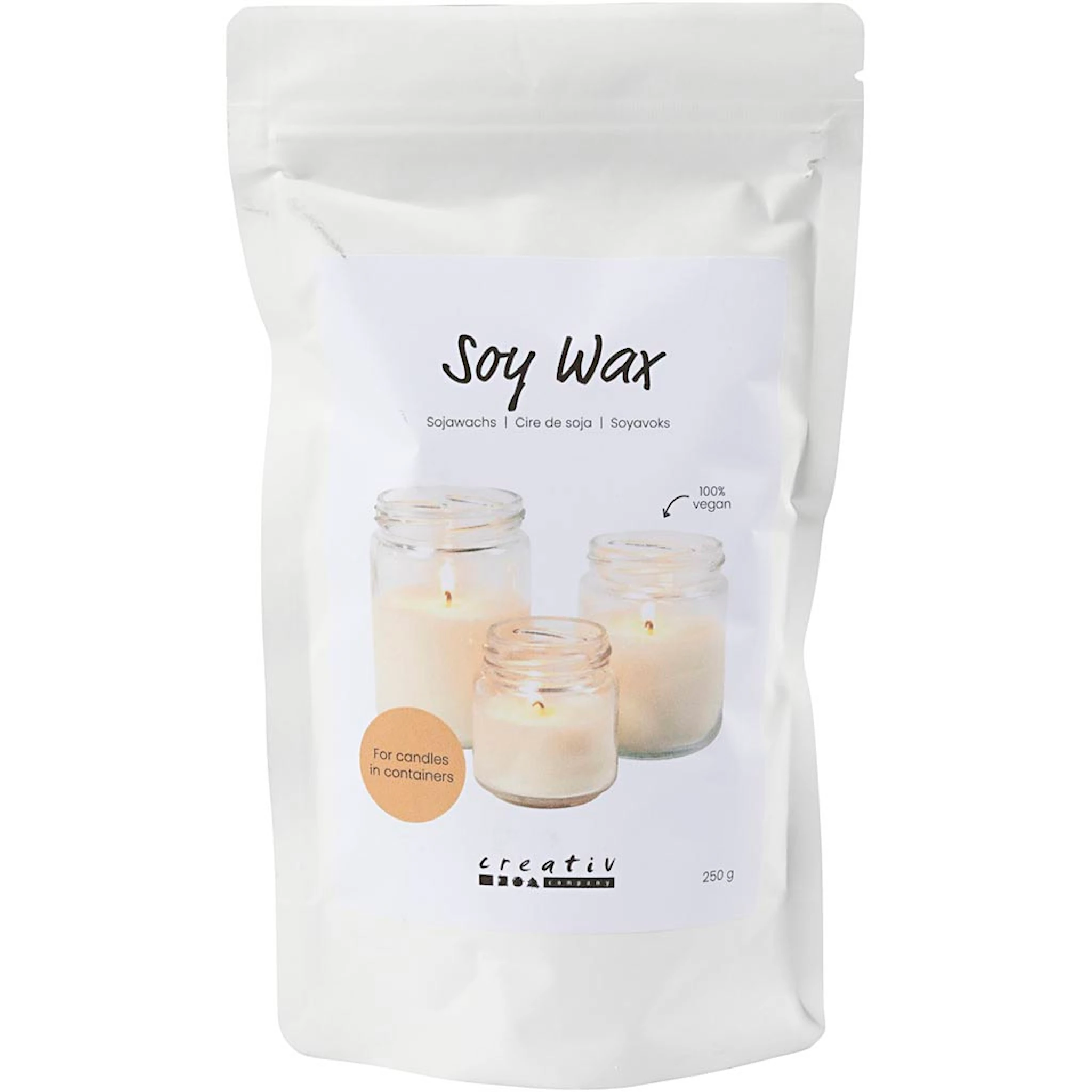 Tuotekuva ille Soijavaha, Astiavalukynttilöille, kerma, 250 g/ 1 pkt