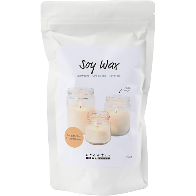 Produktbilde 1 for Soyavoks, Voks til lys i lysestaker, creme, 250 g/ 1 pk.
