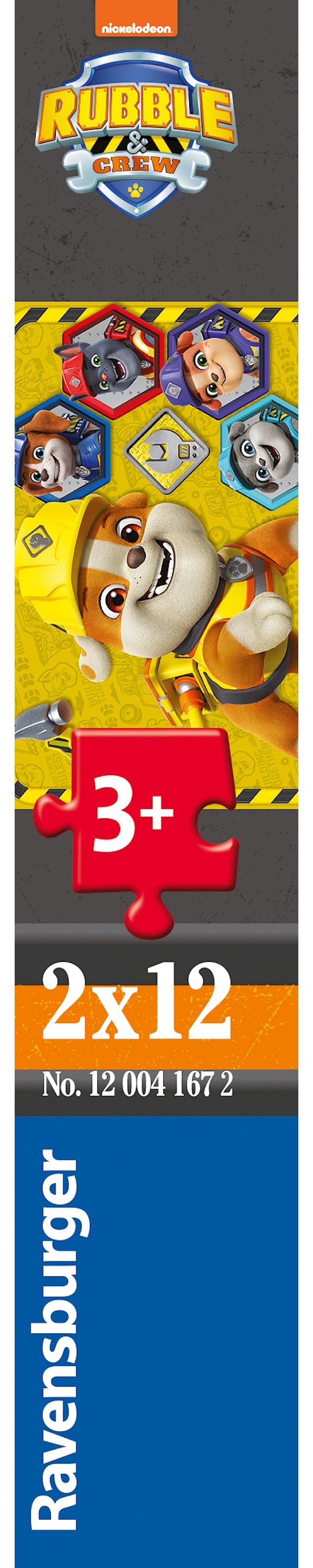 Produktbilde 5 for Rubble & Crew Team in Action! Puslespill 2x12 brikker, Ravensburger