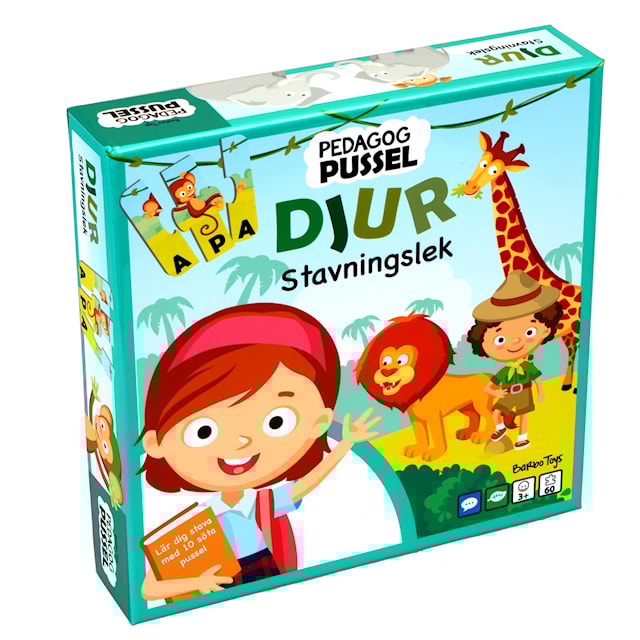 Produktbild 1 för Pedagog Pussel Djur Stavningslek, Barbo Classic (SE)