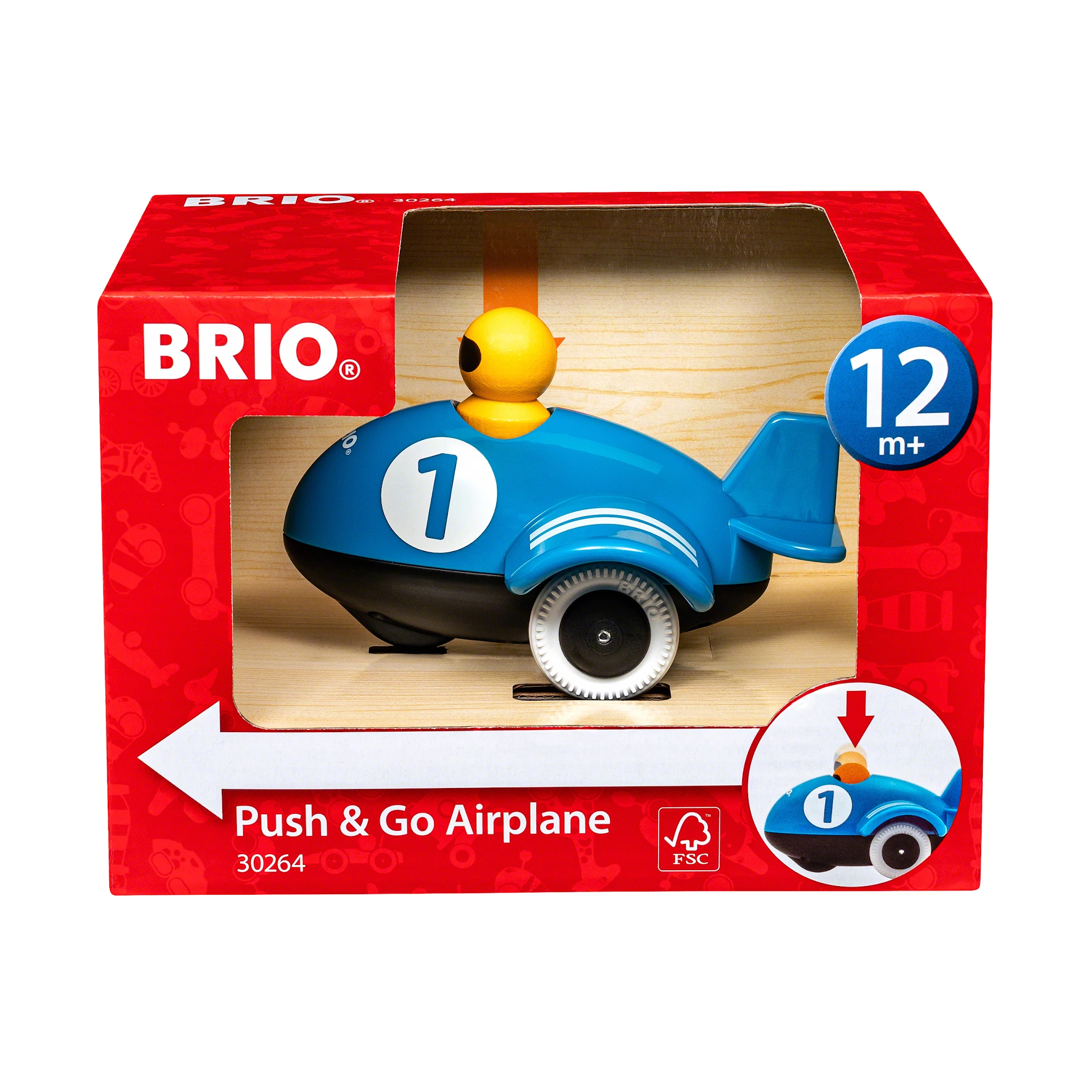 Tuotekuva ille Push & Go Airplane, Brio