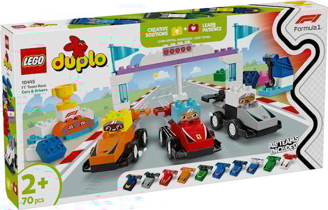 Tuotekuva 1 - F1®-tiimin kilpa-autot ja kuljettajat LEGO® DUPLO® Town (10445)