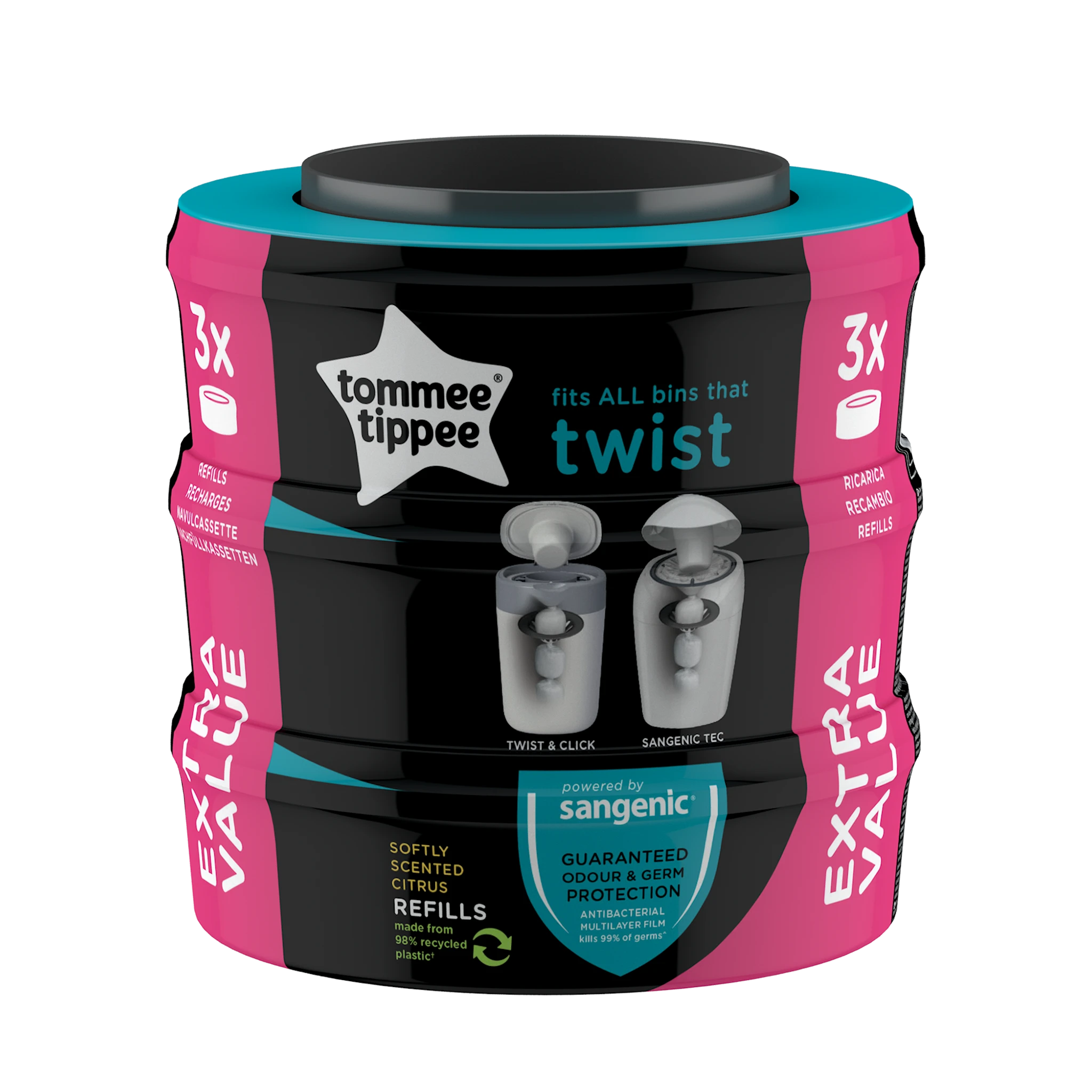 Produktbilde for Sangenic Twist/Tec Refill 3 stk. Tommee Tippee