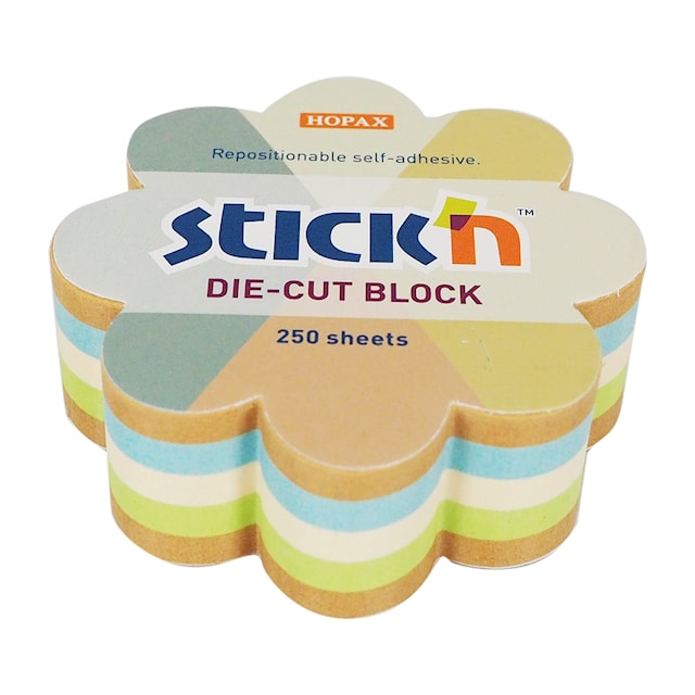Notiskube Blomst Gjenvunnet 67x67 mm Stick'n