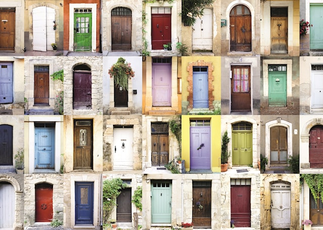 Produktbild 2 för Beautiful Doors In Provence Pussel 1000 Bitar, Ravensburger