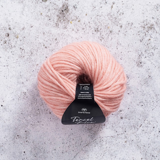 Tencel Blow alpakka-miks garn 50g Rose Quartz 041 Svarta Fåret