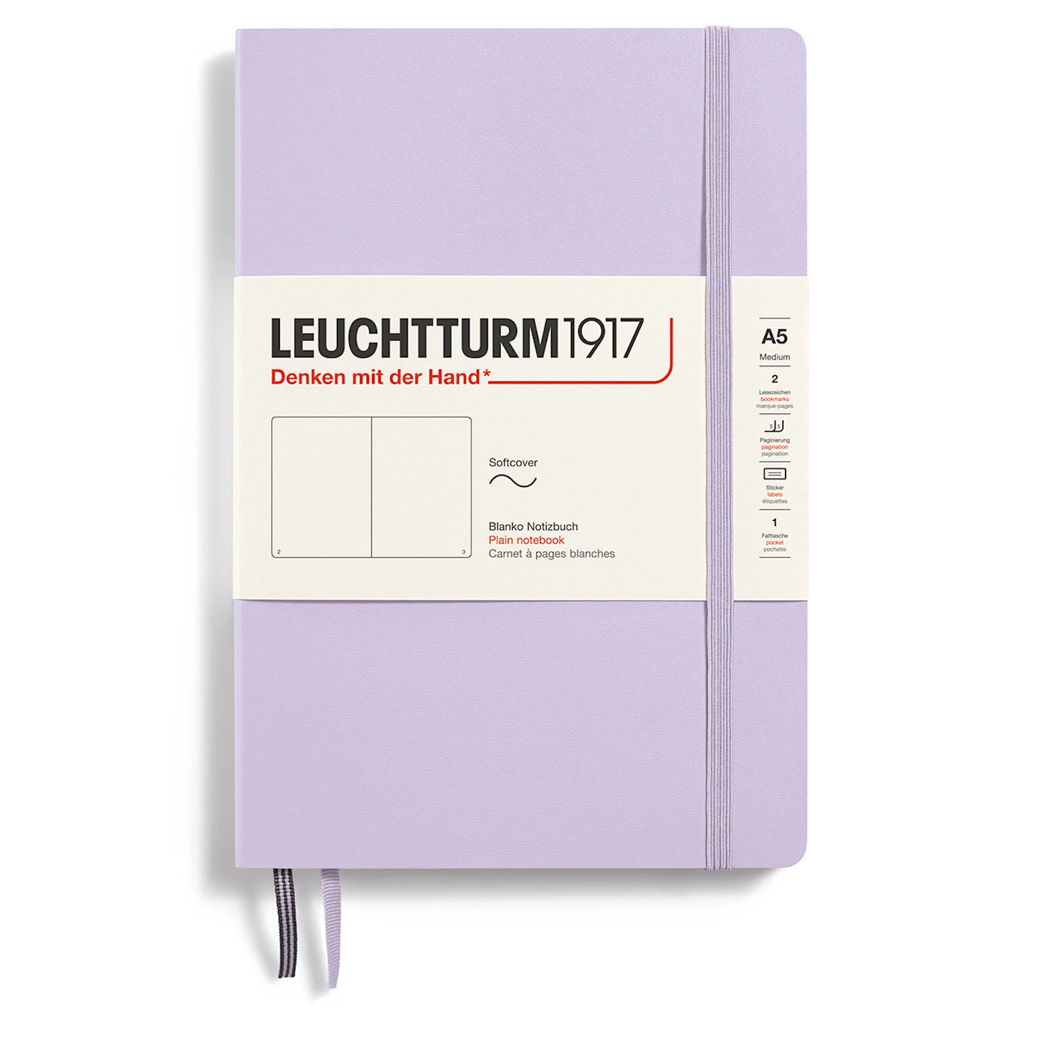 Produktbilde for Notatbok A5 Myk Ulinjet Fiol Leuchtturm1917