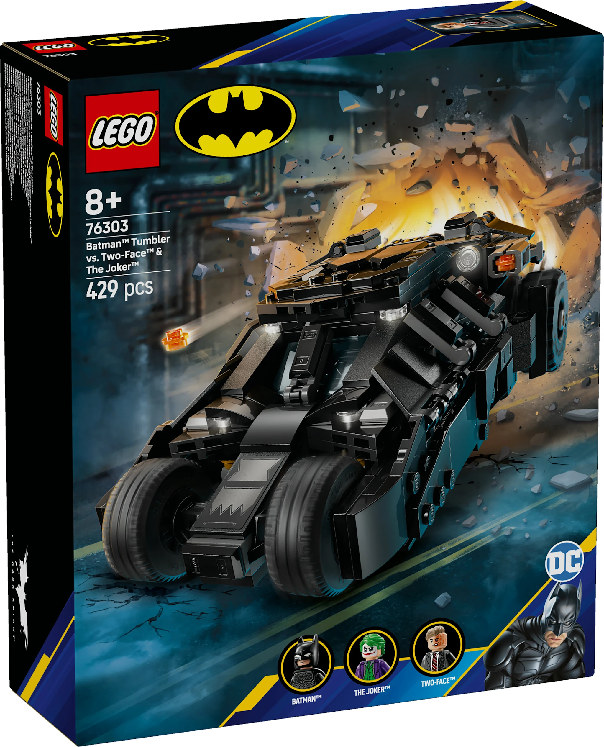 Tuotekuva ille Batman™ Tumbler vastaan Two-Face™ ja The Joker™ LEGO® Super Heroes (76303)