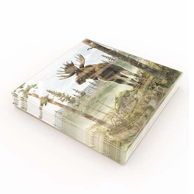 Tuotekuva 2 - Ruokalaput piirretty hirvi 20-pack Gullers