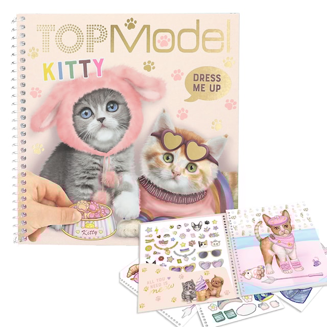Produktbild 2 för Stickersbok Dress Me Up Kitty TOPModel