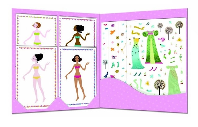 Produktbild 2 för Pysselset Klippdockor med flyttbara stickers, Djeco