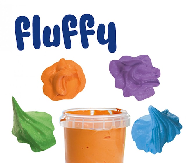 Produktbild 3 för Fingerfärg Fluffig från 2 år 4-pack SES Creative