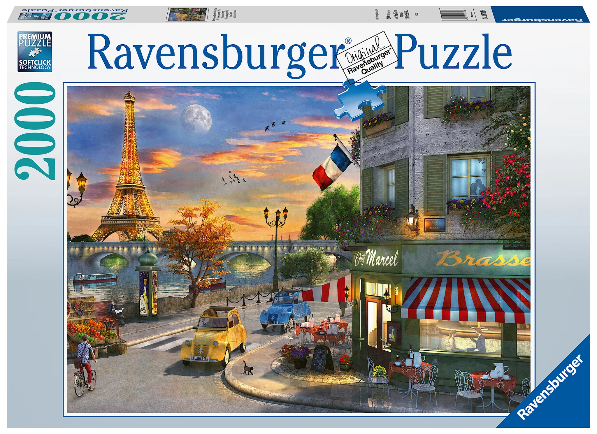 Produktbild för Paris Sunset Pussel 2000 bitar Ravensburger