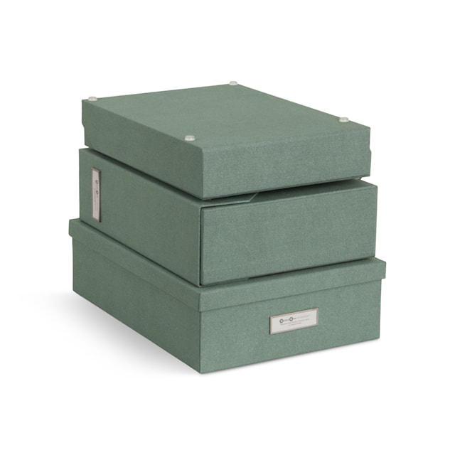 Tuotekuva 3 - Suuri Toimistotarvikkeiden Säilytyssetti Soft Teal 5 osaa Bigso Box of Sweden