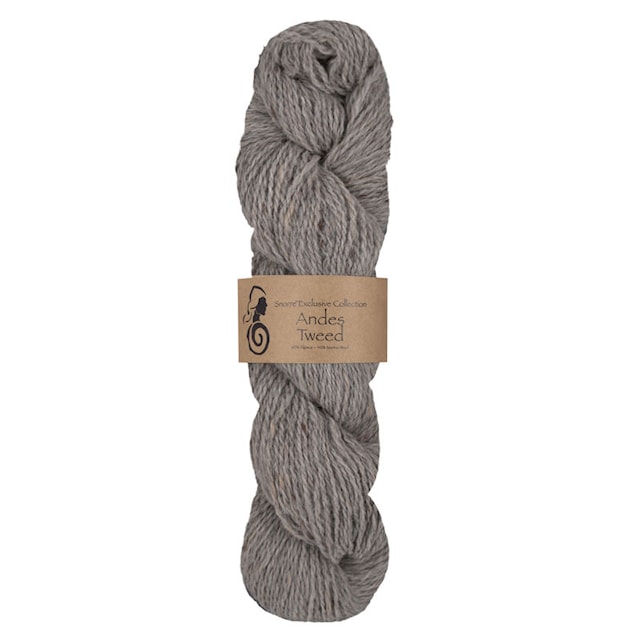 Andes Tweed  Alpacka, ull 50 gr Ljusgrå 213, Viking Snorre