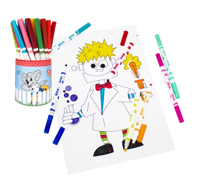 Produktbilde 2 for Tusjpenner med dobbel spiss 30-pack Inkl. penneholder Sense