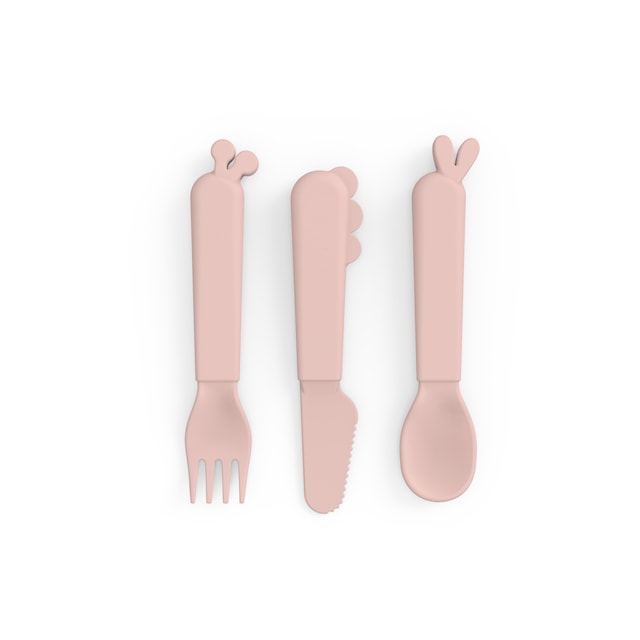 Produktbilde 1 for Done by Deer Kiddish cutlery set Deer friends Powder