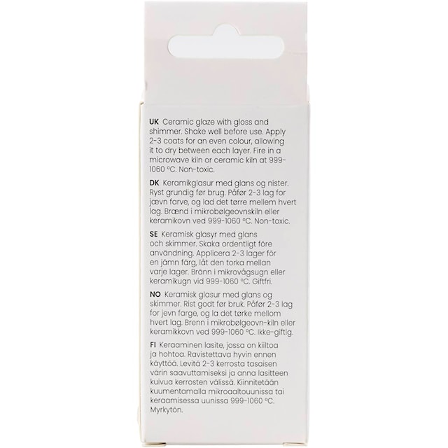 Tuotekuva 2 - Pilkullinen Keraaminen Lasite, 999-1060 °C, peittävä, Yellow Haze, 60 ml/ 1 tb