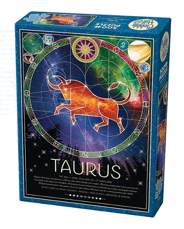 Produktbild 1 för Pussel Zodiac Taurus 500 bitar, Cobble Hill