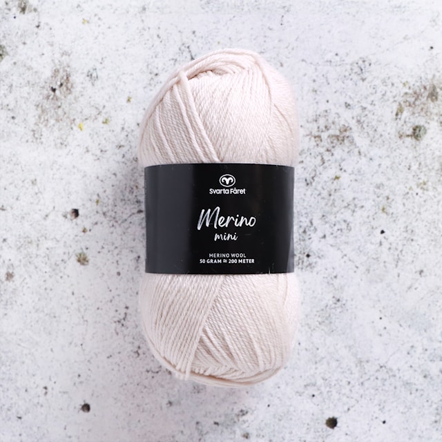 Produktbilde 1 for Merino Mini 50g Cannoli Cream (00) Svarta Fåret