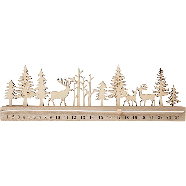 Produktbilde 1 for Julekalender nedtelling, H: 12 cm, L: 40 cm, B: 3,6 cm, 1 stk.