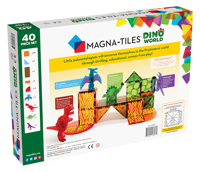 Tuotekuva 2 - Magna-Tiles Dino-maailma, 40 palaa