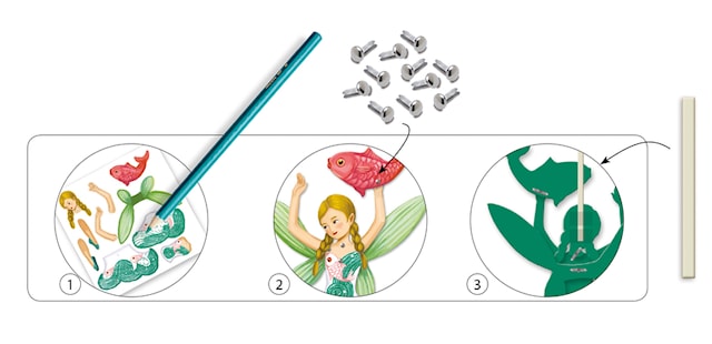 Produktbild 3 för Pyssel Sprattelgubbar med dansande Feer Djeco