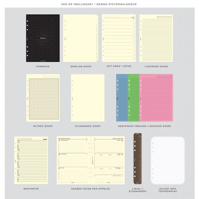 Produktbilde 4 for Systemkalender A5 Lockwood Cognac Filofax