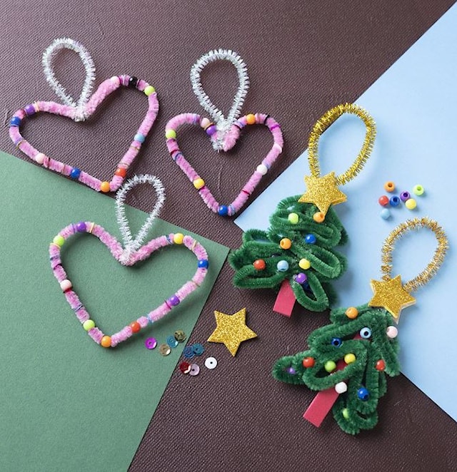 Produktbild 4 för Mini DIY Pysselset Färgglada julpynt med piprensare Creativ Company