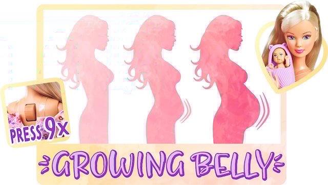 Produktbilde 9 for Steffi LOVE Motedukke Gravid med Voksende Mage