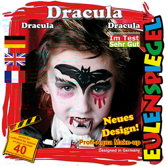 Produktbilde 3 for Eulenspiegel Ansiktsmaling - sminkesett, dracula, ass. farger, 1 sett