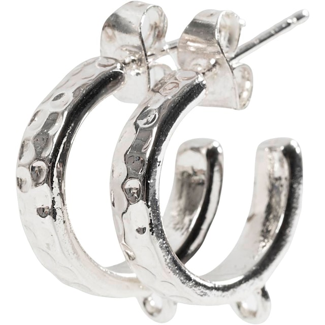 Tuotekuva 4 - Rengaskorvakorut silmukalla, halk. 15 mm, paksuus 3 mm, hopeanväriset, 2x2 pari/ 1 pkt