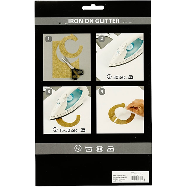 Tuotekuva 3 - Silityskalvo, A5, arkki 148x210 mm, kimalle, hopea, 1 ark
